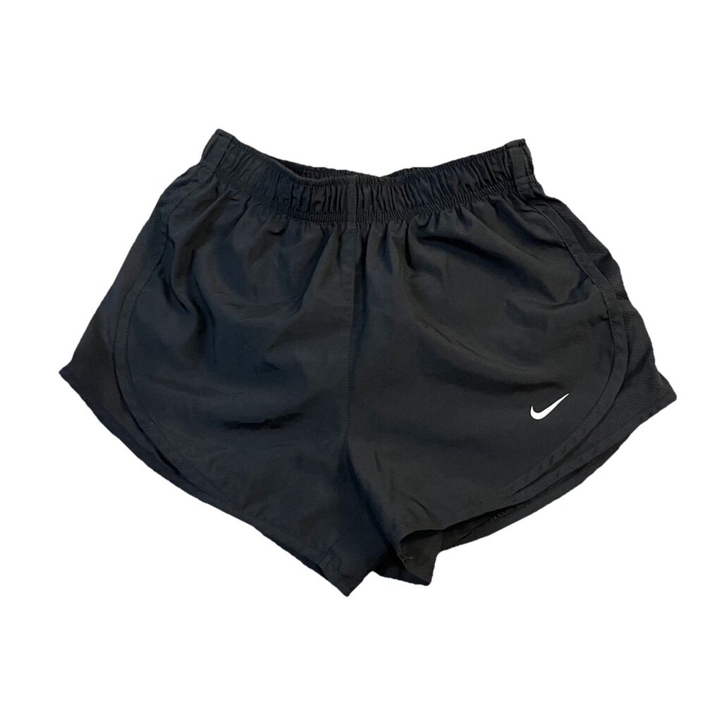 Nike Dri Fit Tempo Running Shorts Black Drawstring Womens Size S Athletic